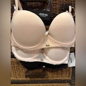 NWT 3 pack Jason Wu Gentle lift bras 34B black tan pink $76